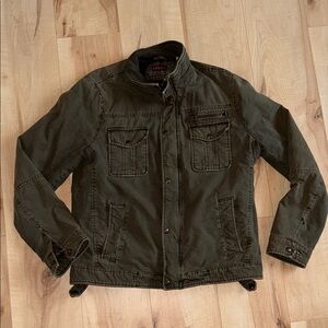 Levi's Men's Washed Cotton Military Jacket, Size Large